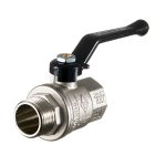 Кран шаровой латунный Bugatti 3/4 ВР(г) х 3/4 НР(ш) ручка прямой (03050212)