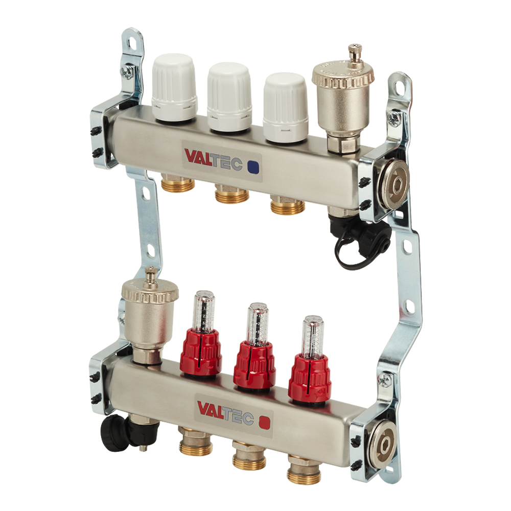 original-27828.jpg Коллекторная группа со встроенными расходомерами в сборе Valtec 1 ВР(г) х 3 выхода 3/4 НР(ш) ЕК х 1 ВР(г) — изображение 1