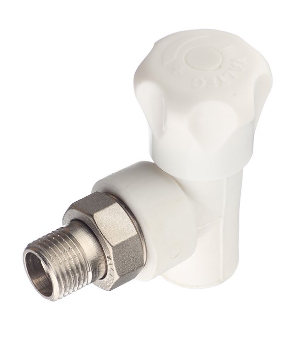 original-28148.jpg Клапан полипропиленовый Valtec 20 мм х 1/2 НР(ш) для радиатора с американкой угловой (VTp.718.V.02004) — изображение 1