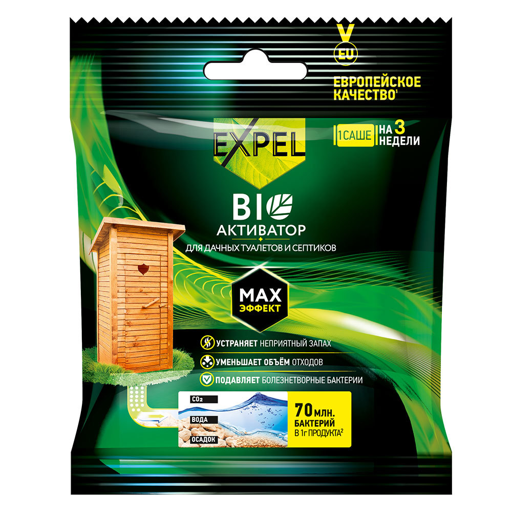 original-2815.jpg Биоактиватор для септика и дачного туалета Expel Дача 40 г в саше — изображение 1