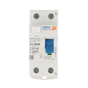 УЗО КЭАЗ OptiDin DM63 40А 1P+N тип AC 30 мА 6 кА (254176)
