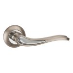 Ручка дверная Punto Salsa круглая розетка матовый никель/хром