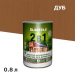 Антисептик Акватекс 2 в 1 биозащитный для дерева дуб 0,8 л