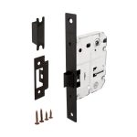 Замок врезной Fuaro Plastic P72-50 для межкомнатной двери под фиксатор черный