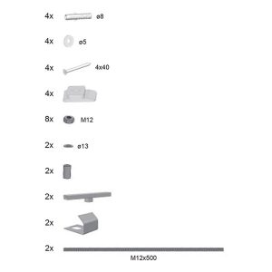 Комплект крепежа для ванны акриловой Ravak (B23600000N)