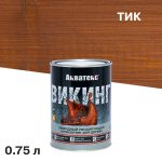 Антисептик Акватекс Викинг декоративный для дерева тик 0,75 л