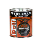 Грунт-эмаль по ржавчине 3в1 Dali серебристая молотковая глянцевая 2 л