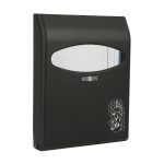 Диспенсер Nofer для бумажных покрытий на унитаз пластик черный