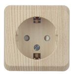 Розетка Systeme Electric Этюд накладная сосна со шторками (PA16-004D)