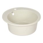 Мойка для кухни Ulgran Practik d48х20 см врезная искусственный камень белый камень