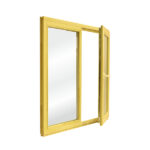 Окно деревянное Timber&style 1000х1000х45 мм 2 створки левая глухая правая поворотная