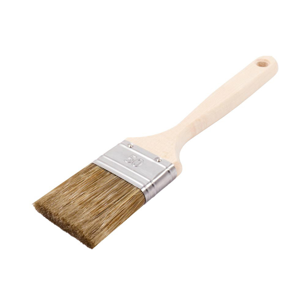 original-29415.jpg Кисть плоская смешанная щетина деревянная ручка Wenzo Elite 50х14 мм для всех типов ЛКМ на любой основе — изображение 1