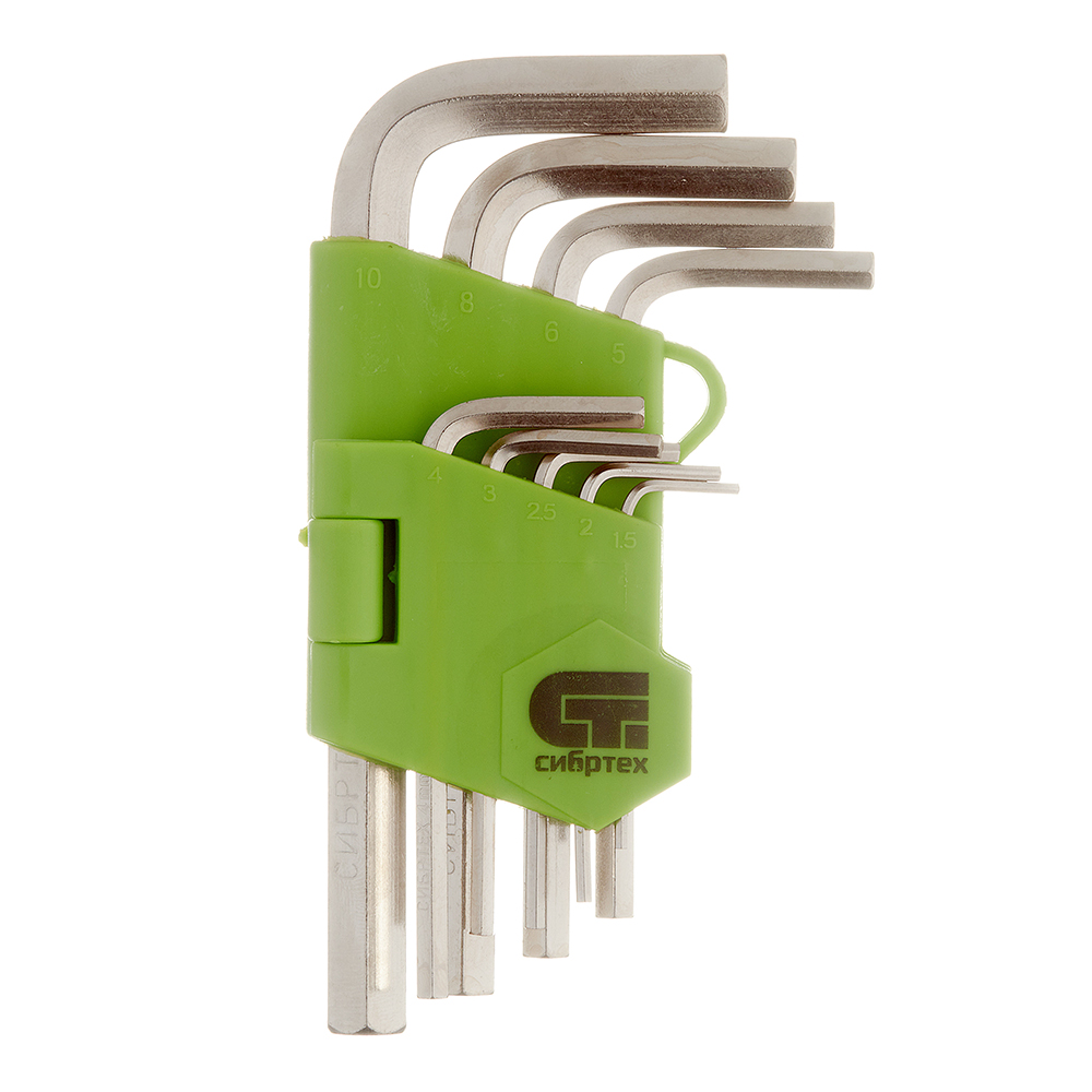 original-29453.jpg Набор шестигранных ключей Сибртех 1,5-10 мм (12317) (9 шт.) — изображение 1