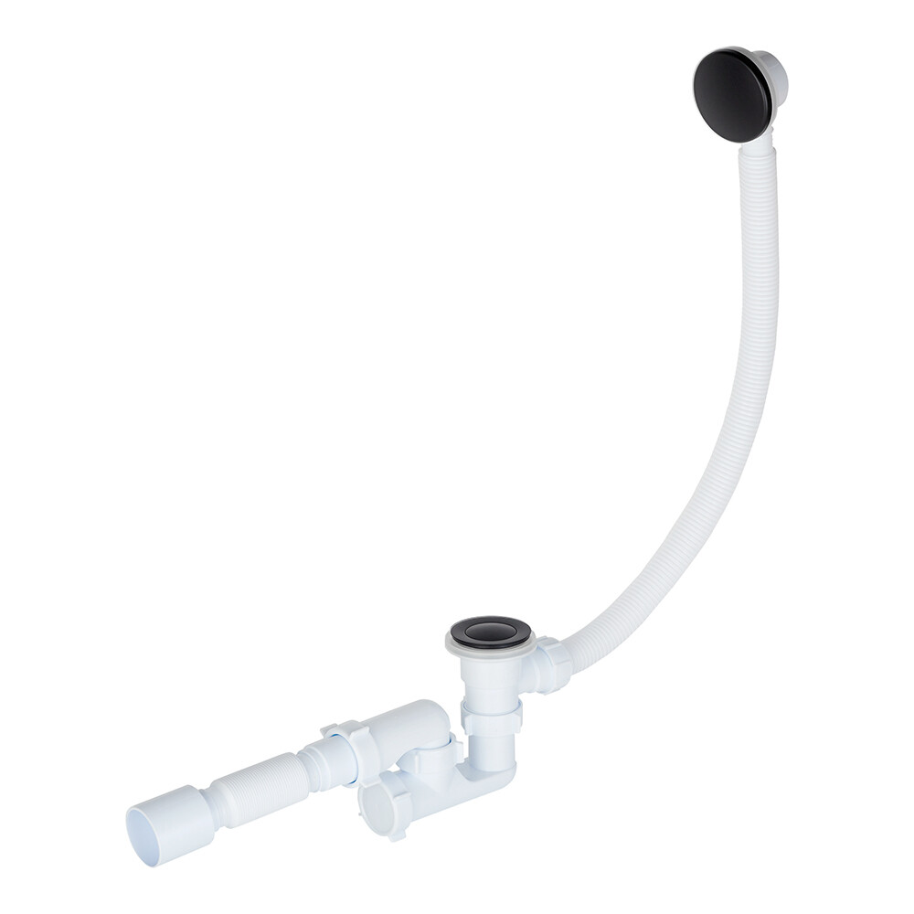 original-29493.jpg Сифон для ванны АНИ пласт 1 1/2х40 мм регулируемый слив d50 мм автомат с выпуском клик-клак с соединением 40/50 мм (EC255BL) — изображение 1