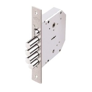 Замок врезной Эльбор 01.06.1941 Гранит для входной двери хром 5 ключей