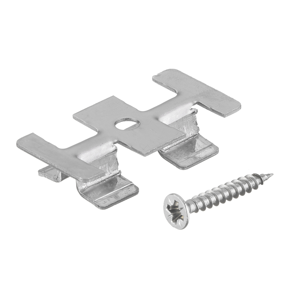 original-29642.jpg Клипса рядная монтажная Grinderdeco 20х9х40 мм для шовного монтажа доски ДПК с саморезом нержавеющая сталь (50 шт.) — изображение 1