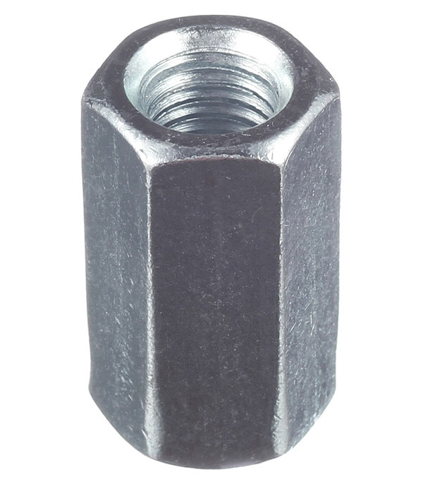 original-29688.jpg Гайка соединительная оцинкованная М12 х36 мм DIN 6334 (1 шт.) — изображение 1