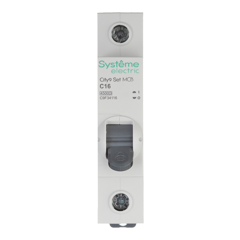original-29736.jpg Автоматический выключатель модульный Systeme Electric City9 Set 1P 16А тип C 4,5 кА 230 В (C9F34116) — изображение 1