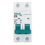 Автоматический выключатель модульный Dekraft BA-103 2P 6А тип C 6 кА 230/400 В (12285DEK)