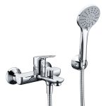 Смеситель для ванны WasserKraft Lippe хром однорычажный с коротким изливом с лейкой (4501)