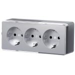 Розетка Werkel Gallant накладная серебряная со шторками (a052777)