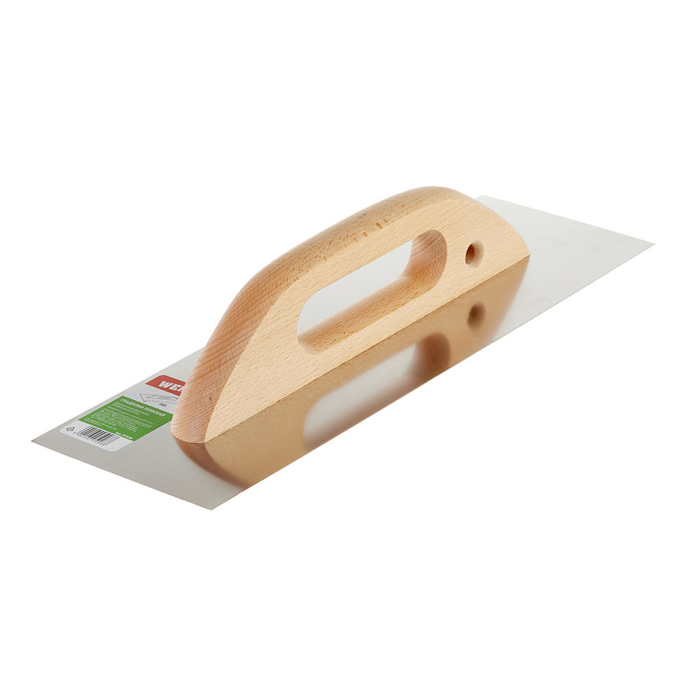 original-30454.jpg Гладилка плоская Wenzo 380х130 мм для клея и штукатурки с деревянной ручкой — изображение 1