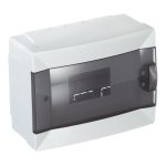 Щит распределительный навесной Makel ЩРН-П-8 пластиковый IP40 160х210х95 мм 8 модулей с DIN-рейкой и нулевой шиной