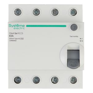УЗО Systeme Electric City9 Set ВДТ 63А 3P+N тип AC 300 мА 6 кА (C9R66463)