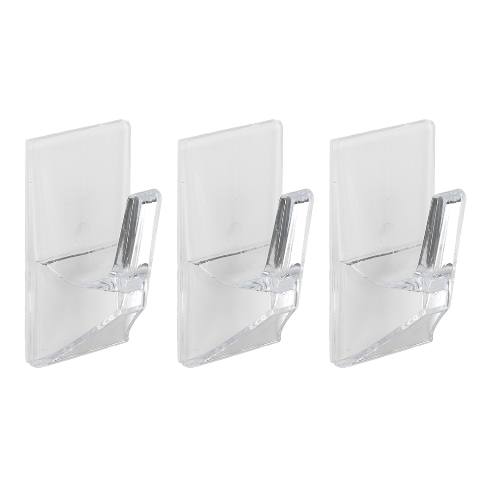 original-31125.jpg Крючок для ванной Kleber Strong одинарный самоклеящийся пластик прозрачный (3 шт.) (KLE-SG006/9684) — изображение 1