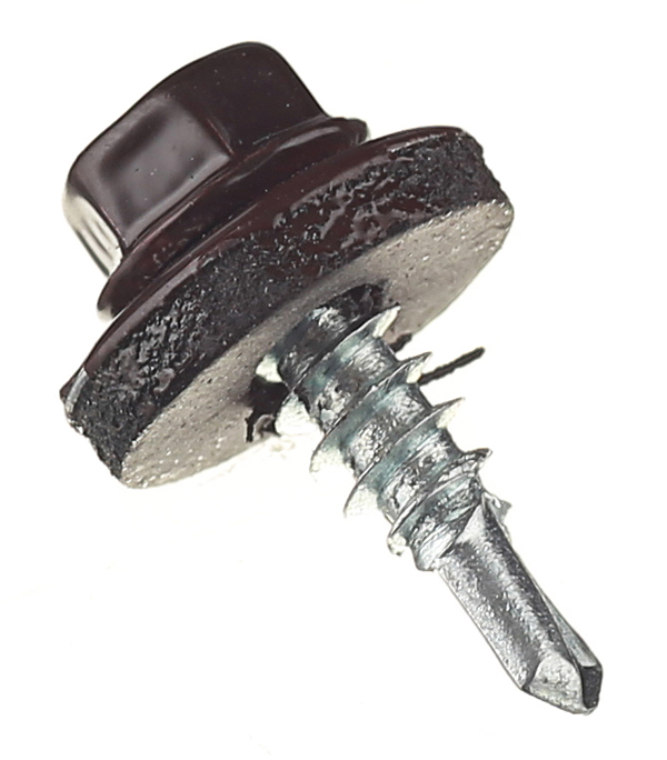 original-31259.jpg Саморезы кровельные с буром 19х5,5 мм металл-металл коричневые RAL 8017 (70 шт.) — изображение 1