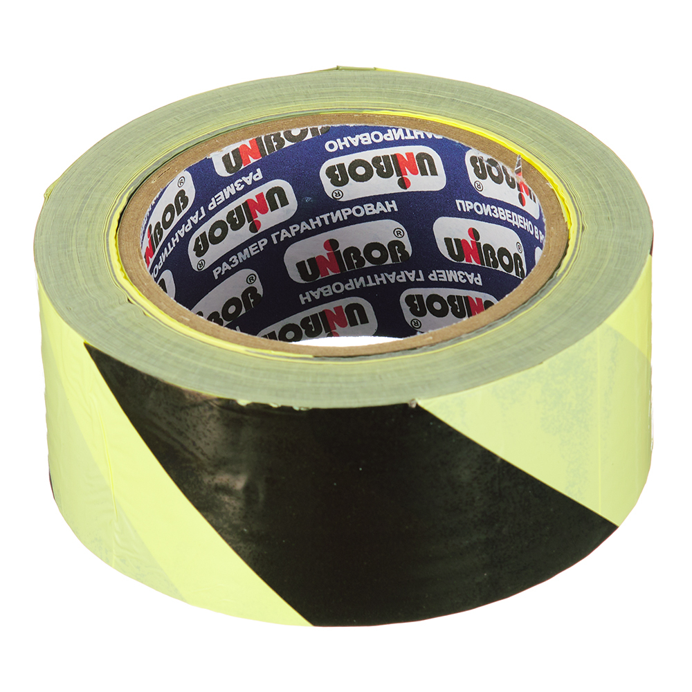 original-31269.jpg Лента сигнальная Unibob желто-черные полоски 50 мм 150 м — изображение 1