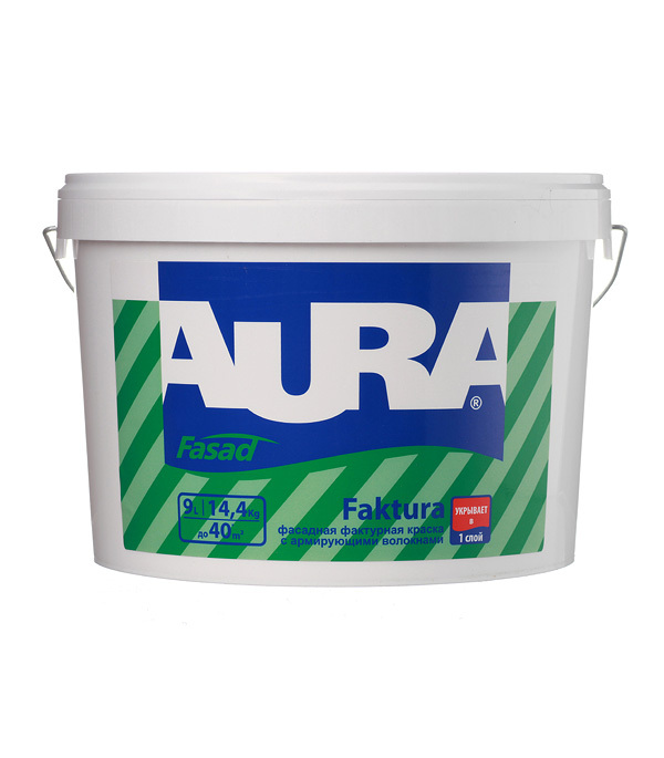 original-31292.jpg Краска фасадная Aura Fasad Faktura декоративная акриловая белая 9 кг — изображение 1