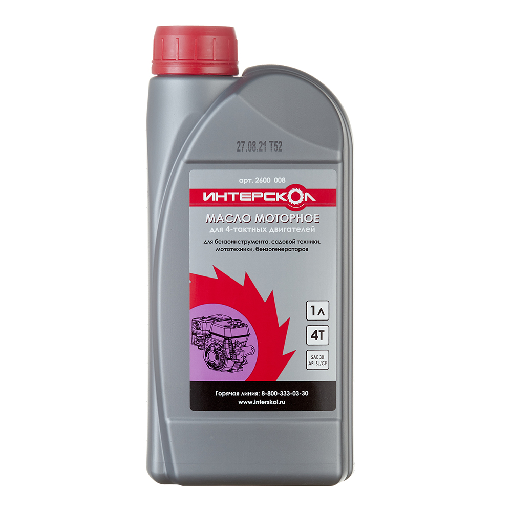 original-31302.jpg Масло Интерскол 1 л для 4-х тактных двигателей воздушного охлаждения (2600008) — изображение 1