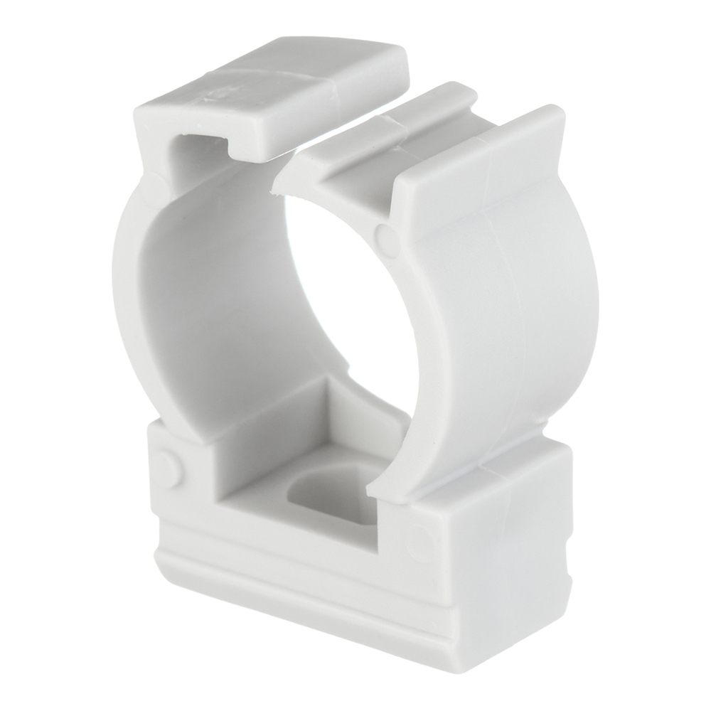 original-31517.jpg Крепеж-клипса для труб 16 мм Greenel с фиксатором серая (100 шт.) (GE50180) — изображение 1