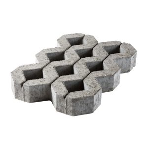 Решетка газонная бетонная Выбор серая D400 596х396х80 мм