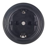 Розетка Bironi Лизетта накладная черная ретро (B1-101-23)