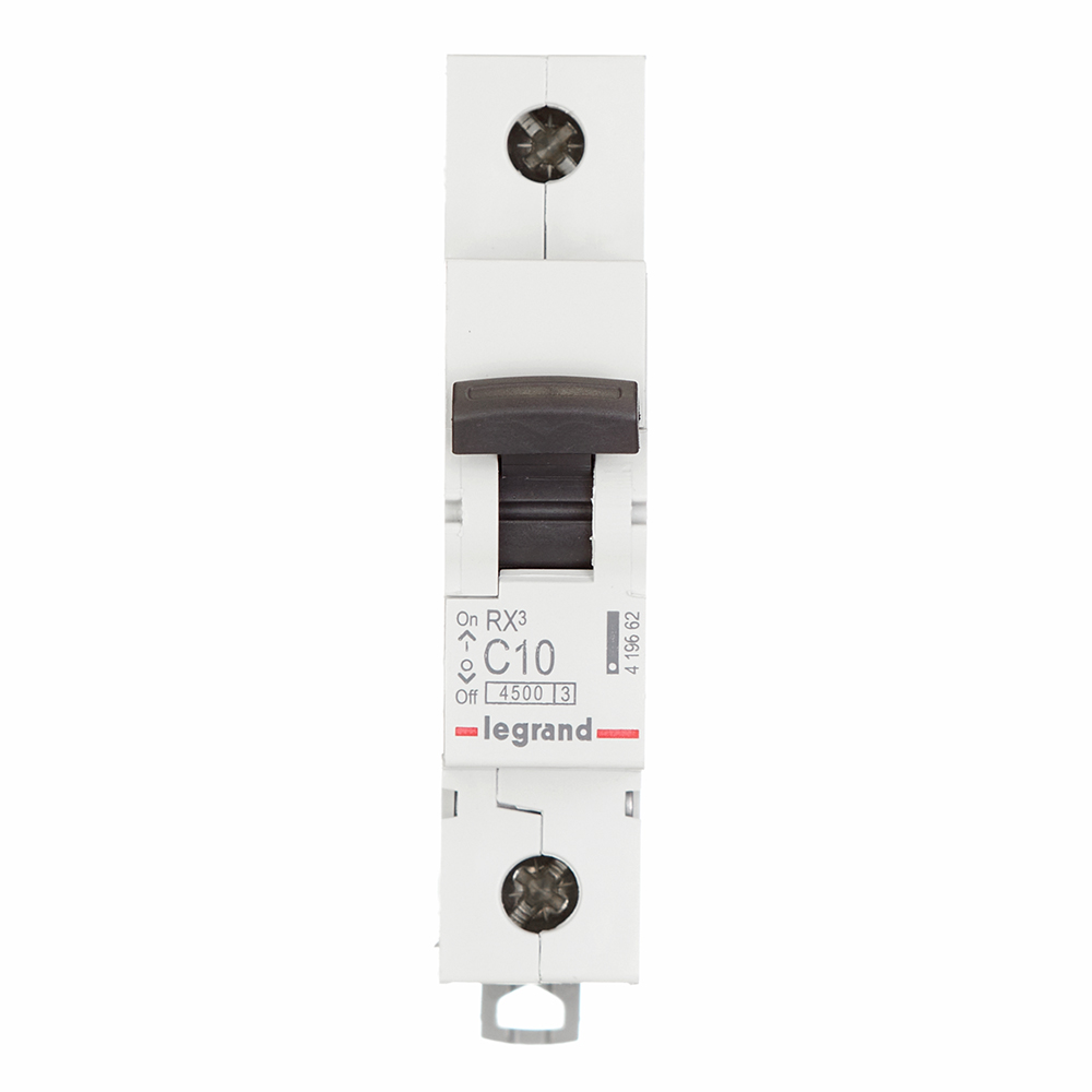 original-32199.jpg Автоматический выключатель модульный Legrand RX3 1P 10А тип C 4,5 кА 230/400 В (419662) — изображение 1