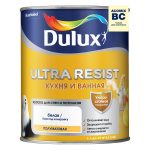 Краска моющаяся Dulux/Luxium Ultra Resist кухня и ванная база BС бесцветная 0,9 л