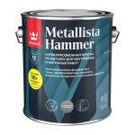 Краска по ржавчине Tikkurila/Tikkivala Metallista Hammer серебристая база HС молотковая глянцевая 2,3 л