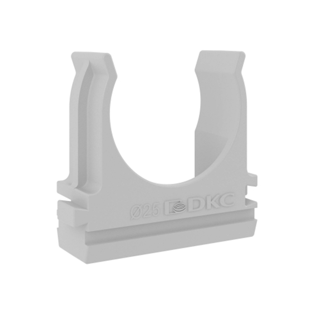 original-32570.jpg Крепеж-клипса для труб 25 мм DKC серая (100 шт.) (51025) — изображение 1