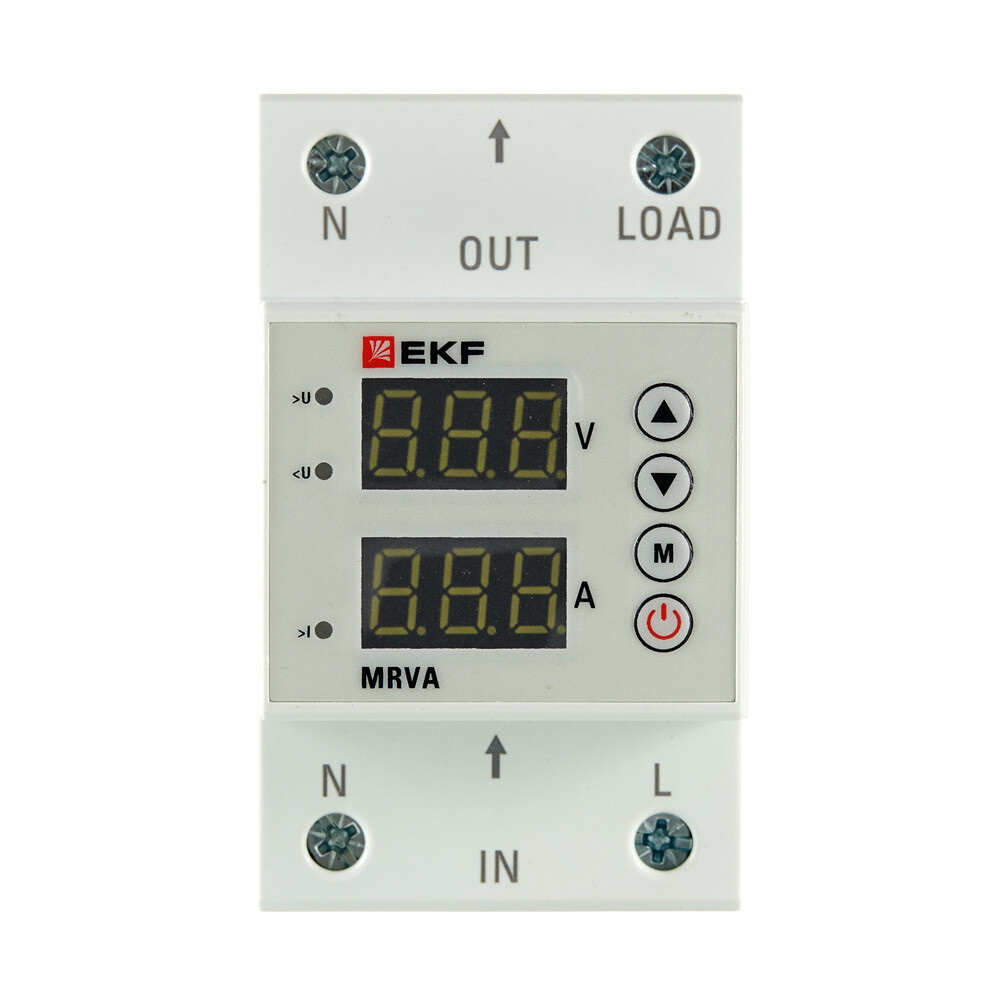 original-32721.jpg Реле напряжения EKF PROxima (MRVA-32A) 230 В 32 А с дисплеем — изображение 1