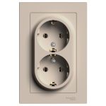 Розетка Systeme Electric AtlasDesign встраиваемая песочная (ATN001224)