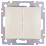 Переключатель Legrand Valena двухклавишный встраиваемый слоновая кость (695604)