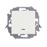 Выключатель Simon 15 одноклавишный встраиваемый белый с подсветкой (1591104-030)