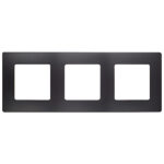 Рамка Legrand Etika трехместная антрацит (672583)