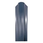 Евроштакетник двухсторонний П-образный 0,45 мм 118х2000 мм графитовый серый RAL 7024 фигурный срез