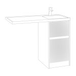 Фасад тумбы под раковину Aquaton Лондри 40 см белый (1A274901LH010)