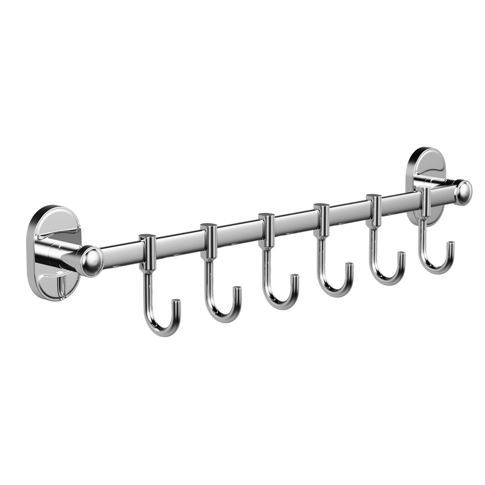 original-3375.jpg Вешалка для ванной Haiba HB1915-6 6 крючков на шуруп нержавеющая сталь хром (540051) — изображение 1