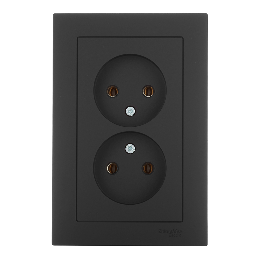 original-33878.jpg Розетка Systeme Electric AtlasDesign встраиваемая карбон (ATN001020) — изображение 1
