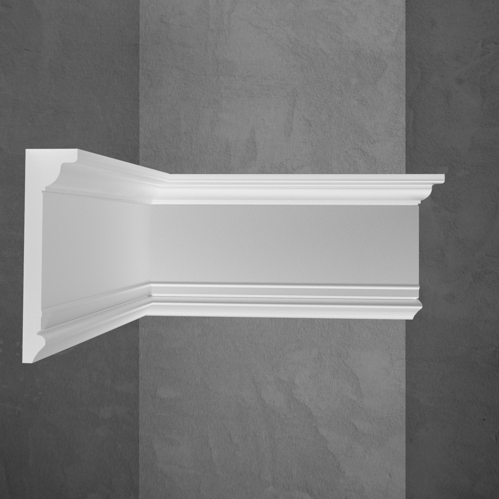 original-33933.jpg Молдинг из экополимера ударопрочный 100х25х2000 мм под покраску Stenopol C7227 белый — изображение 1